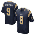 Yuxns LA.Rams #9 Matthew Stafford Player Navy Home Game Stitched Jerseys