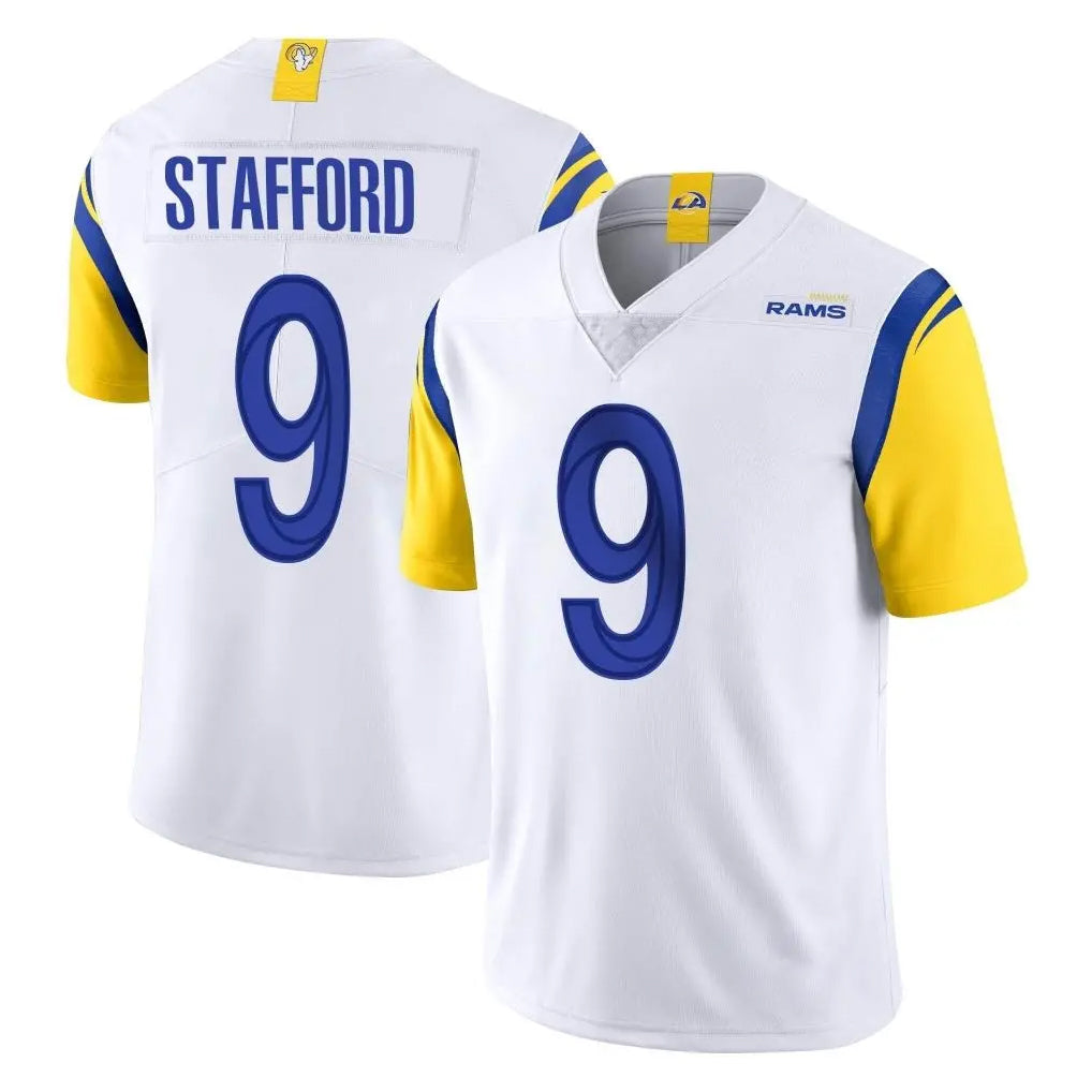 Yuxns LA.Rams #9 Matthew Stafford Player White Limited Vapor Untouchable Home Game Stitched Jerseys