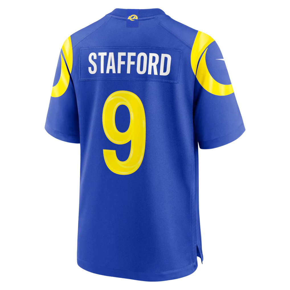 Yuxns LA.Rams #9 Matthew Stafford Royal Team Game Player Stitched Jerseys