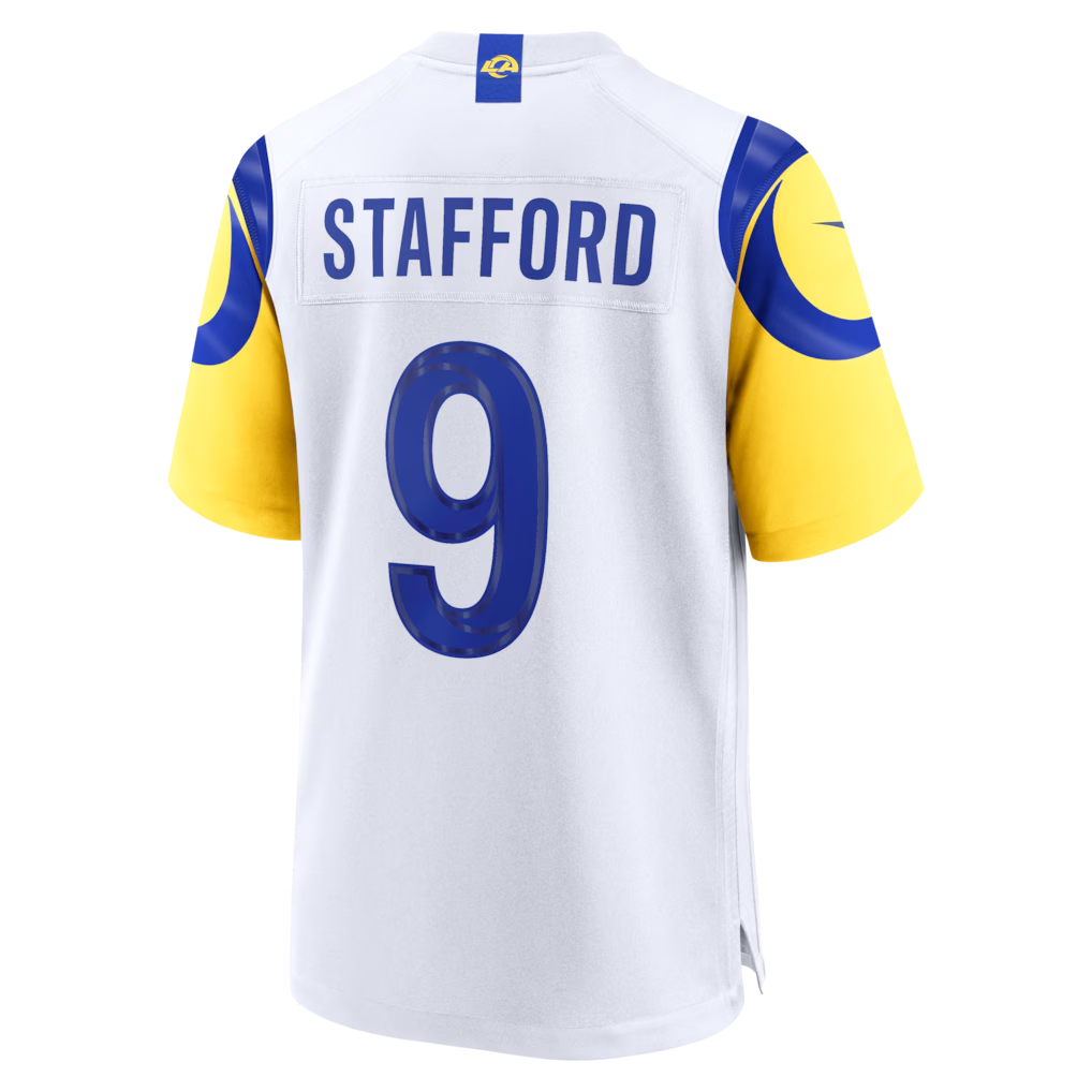 Pkot LA.Rams #9 Matthew Stafford White White Game Player Stitched Jerseys