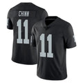Yuxns LV.Raiders #11 Jeremy Chinn Player Black Limited Vapor Untouchable Home Game Stitched Jerseys