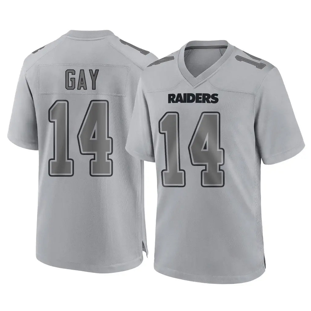 Yuxns LV.Raiders #14 Matt Gay Player Gray Atmosphere Fashion Limited Game Stitched Jerseys