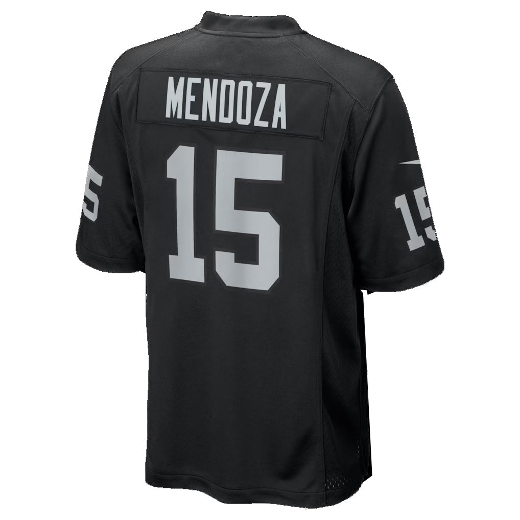 Yuxns LV.Raiders #15 Fernando Mendoza Black 2026 Draft First Round Pick No. 1 Team Game Stitched Jerseys
