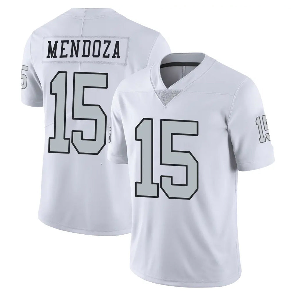 Yuxns LV.Raiders #15 Fernando Mendoza Player White Limited Color Rush Home Game Stitched Jerseys