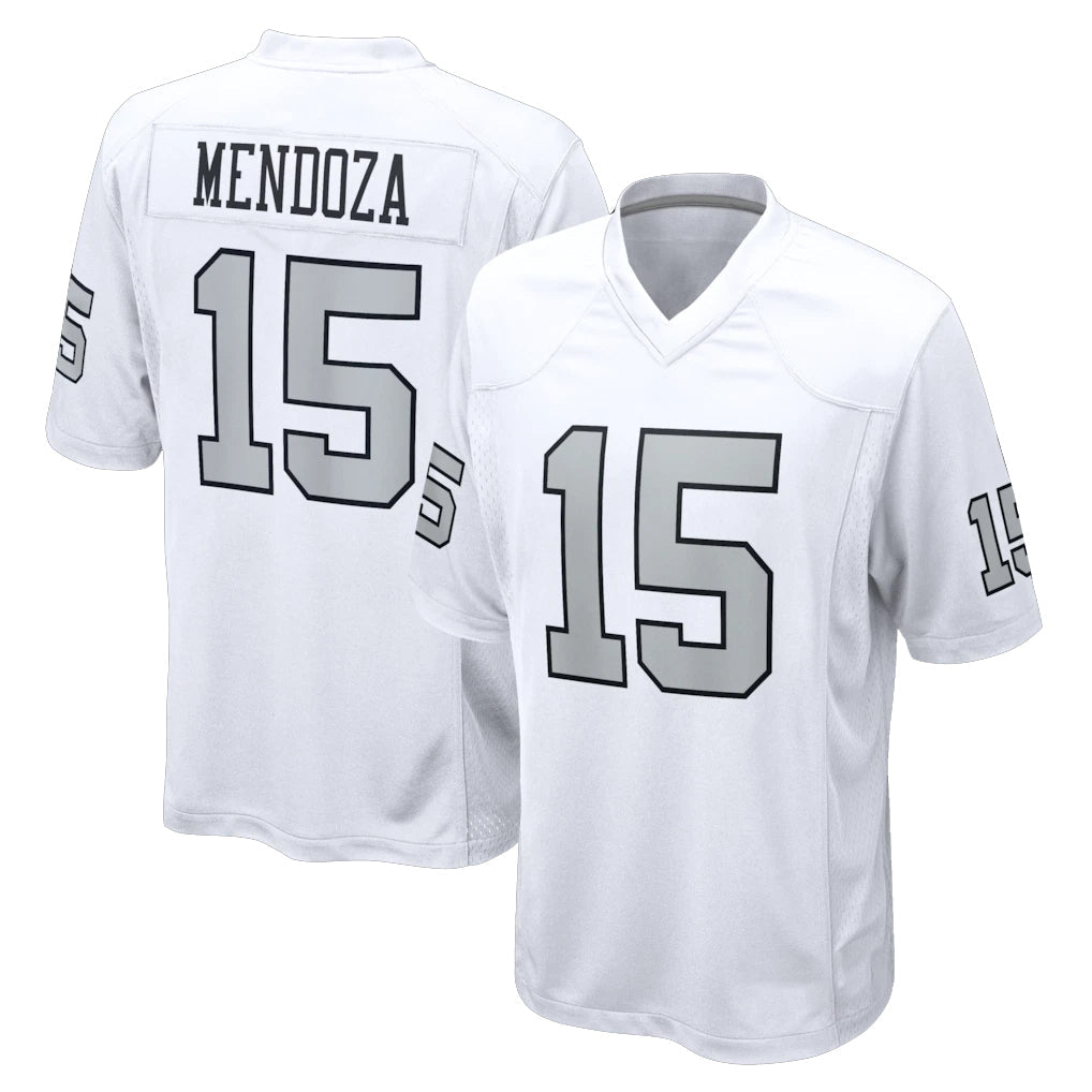 Yuxns LV.Raiders #15 Fernando Mendoza Player White Limited Home Game Stitched Jerseys
