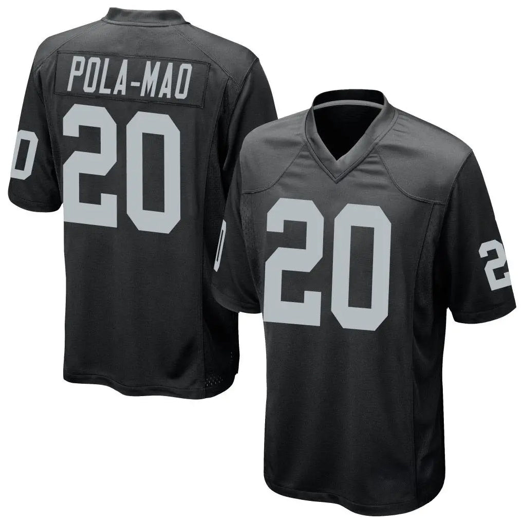 Yuxns LV.Raiders #20 Isaiah Pola-Mao Player Black Home Game Stitched Jerseys