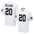 Yuxns LV.Raiders #20 Isaiah Pola-Mao Player White Home Game Stitched Jerseys