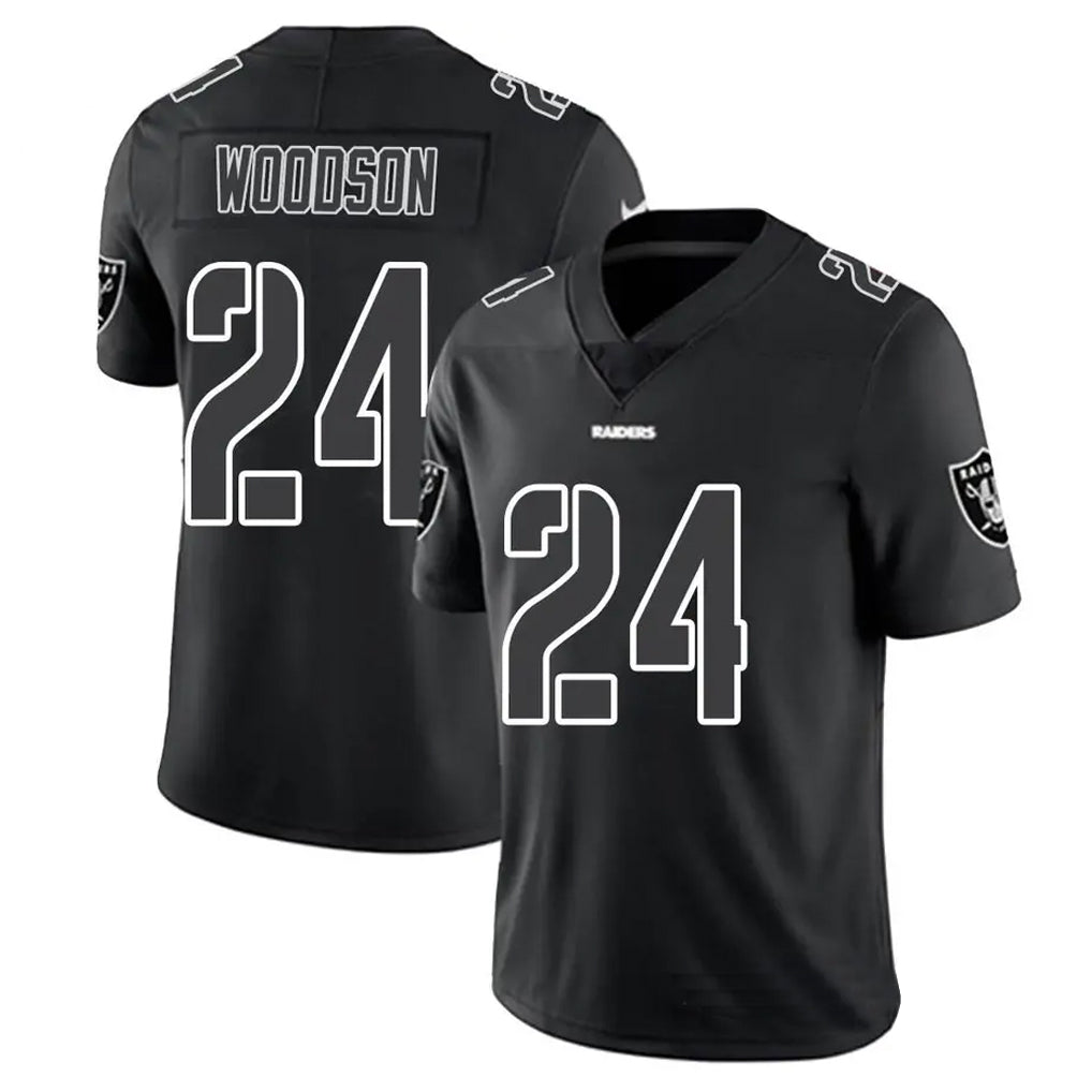 Yuxns LV.Raiders #24 Charles Woodson Player Black Impact Limited Stitched Jerseys