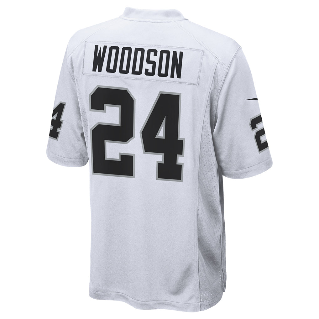 Yuxns LV.Raiders #24 Charles Woodson Player Whtie Home Game  Stitched Jerseys