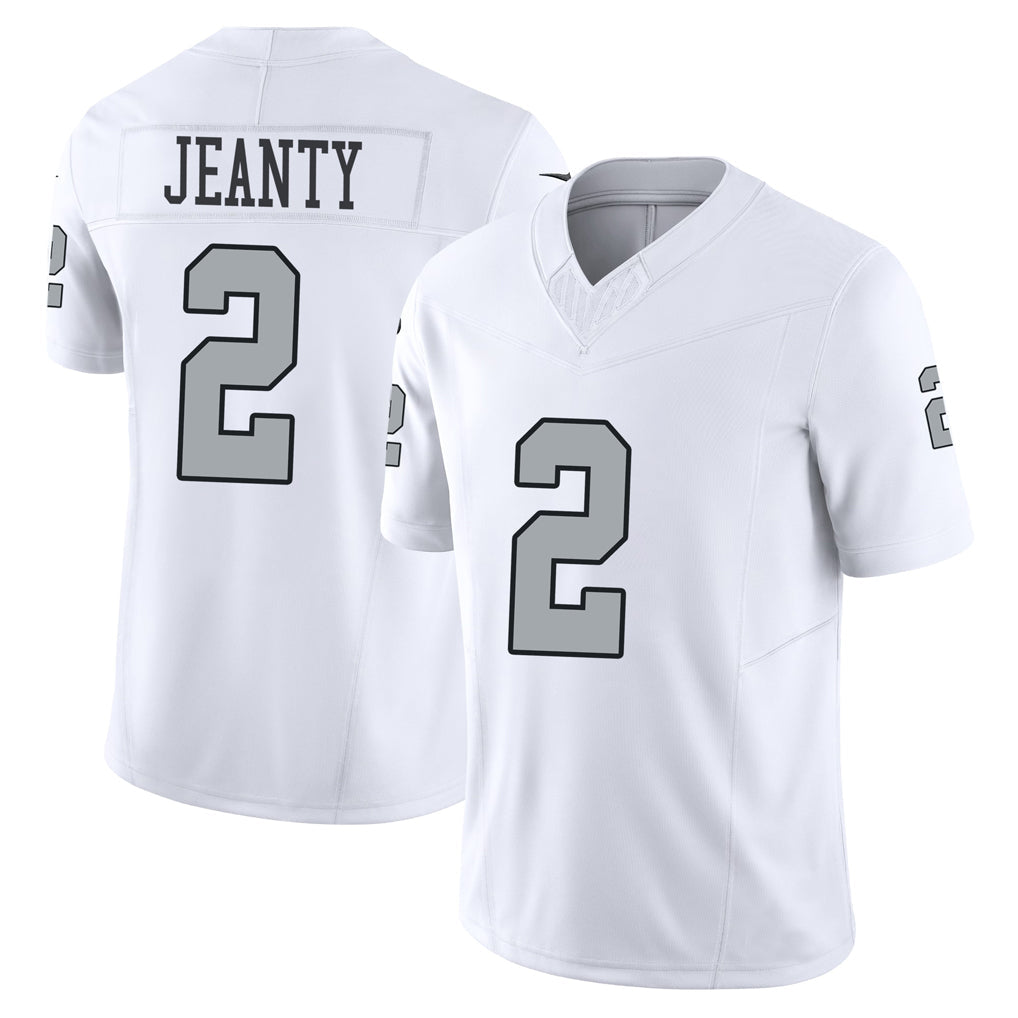 Yuxns LV.Raiders #2 Ashton Jeanty Player White Alternate Vapor F.U.S.E Limited Stitched Jerseys