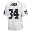 Yuxns LV.Raiders #34 Bo Jackson Mitchell & Ness White Big & Tall 1988 Retired Player Replica Stitched Jerseys