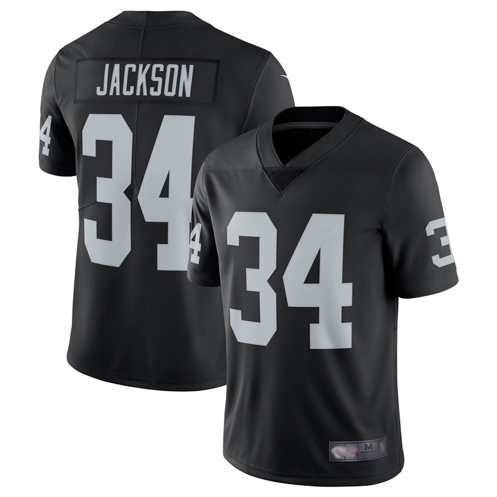 Yuxns LV.Raiders #34 Bo Jackson Player Black Vapor Limited Stitched Jerseys