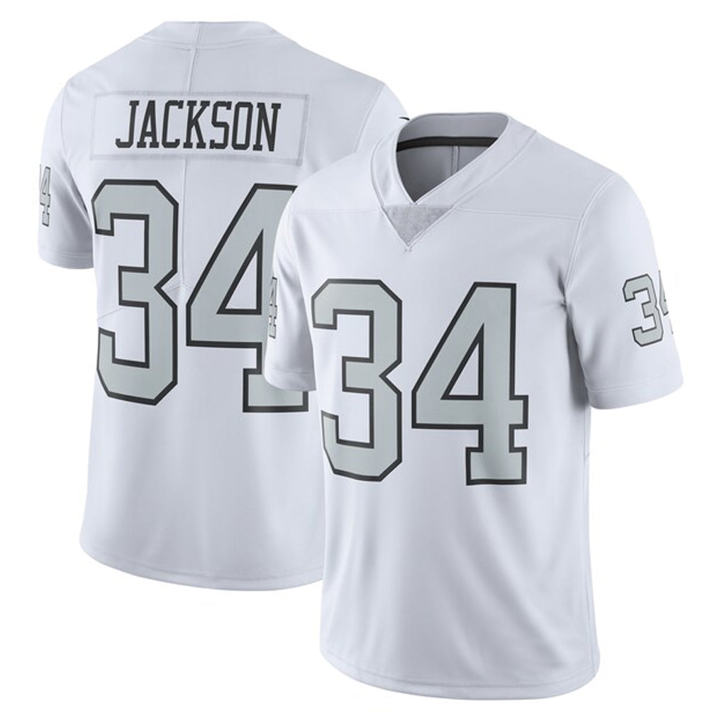 Yuxns LV.Raiders #34 Bo Jackson Player White Alternate Vapor F.U.S.E Limited Stitched Jerseys