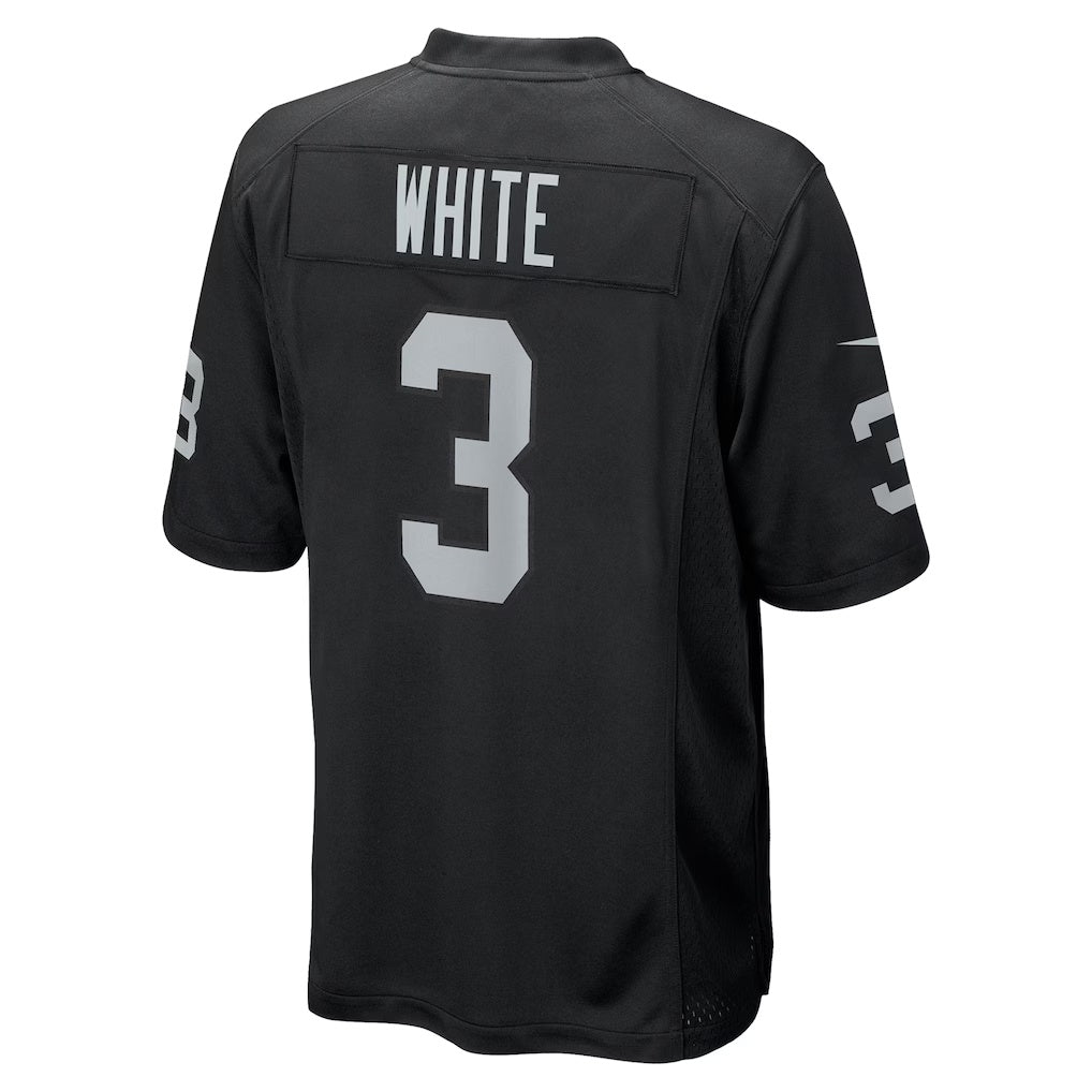 Yuxns LV.Raiders #3 Zamir White Black Team Game Stitched Jerseys