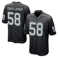 Yuxns LV.Raiders #58 Jackson Powers-Johnson Player Black Home Game Stitched Jerseys