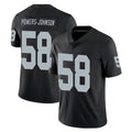 Yuxns LV.Raiders #58 Jackson Powers-Johnson Player Black Limited Vapor Untouchable Home Game Stitched Jerseys