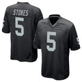 Yuxns LV.Raiders #5 Eric Stokes Player Black Home Game Stitched Jerseys