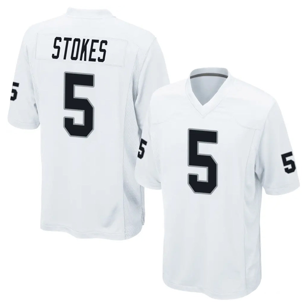 Yuxns LV.Raiders #5 Eric Stokes Player White Home Game Stitched Jerseys