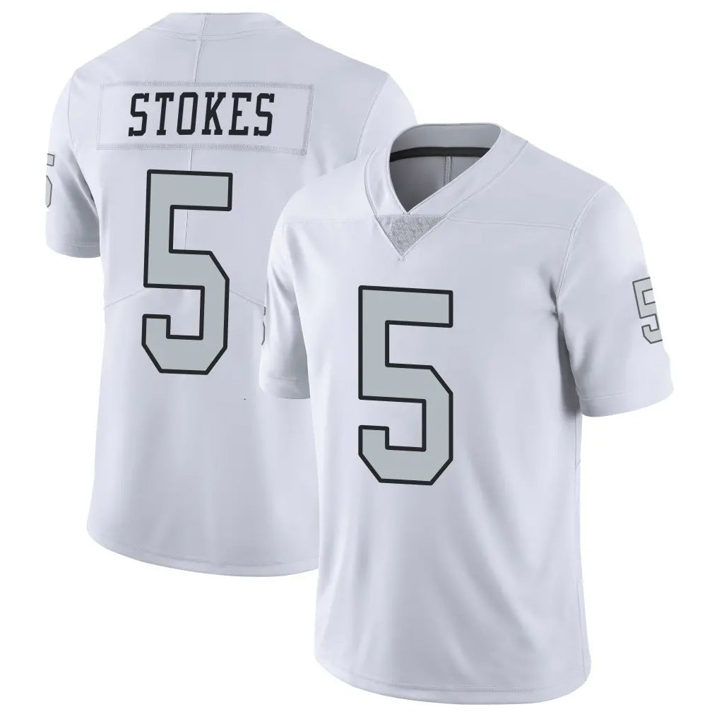 Yuxns LV.Raiders #5 Eric Stokes Player White Limited Color Rush Home Game Stitched Jerseys