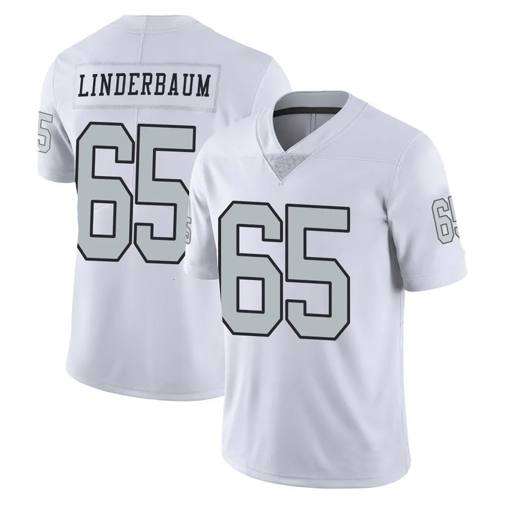 Yuxns LV.Raiders #65 Tyler Linderbaum Player White Limited Color Rush Home Game Stitched Jerseys