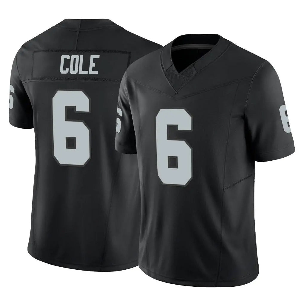 Yuxns LV.Raiders #6 A.J. Cole Player Black Limited Vapor F.U.S.E. Home Game Stitched Jerseys