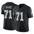 Yuxns LV.Raiders #71 DJ Glaze Player Black Limited Vapor F.U.S.E. Home Game Stitched Jerseys