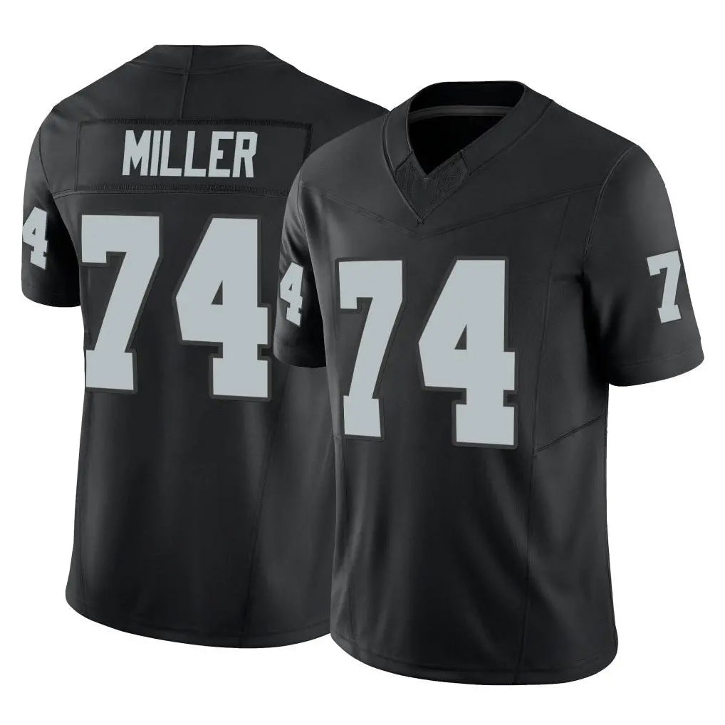 Yuxns LV.Raiders #74 Kolton Miller Player Black Limited Vapor F.U.S.E. Home Game Stitched Jerseys