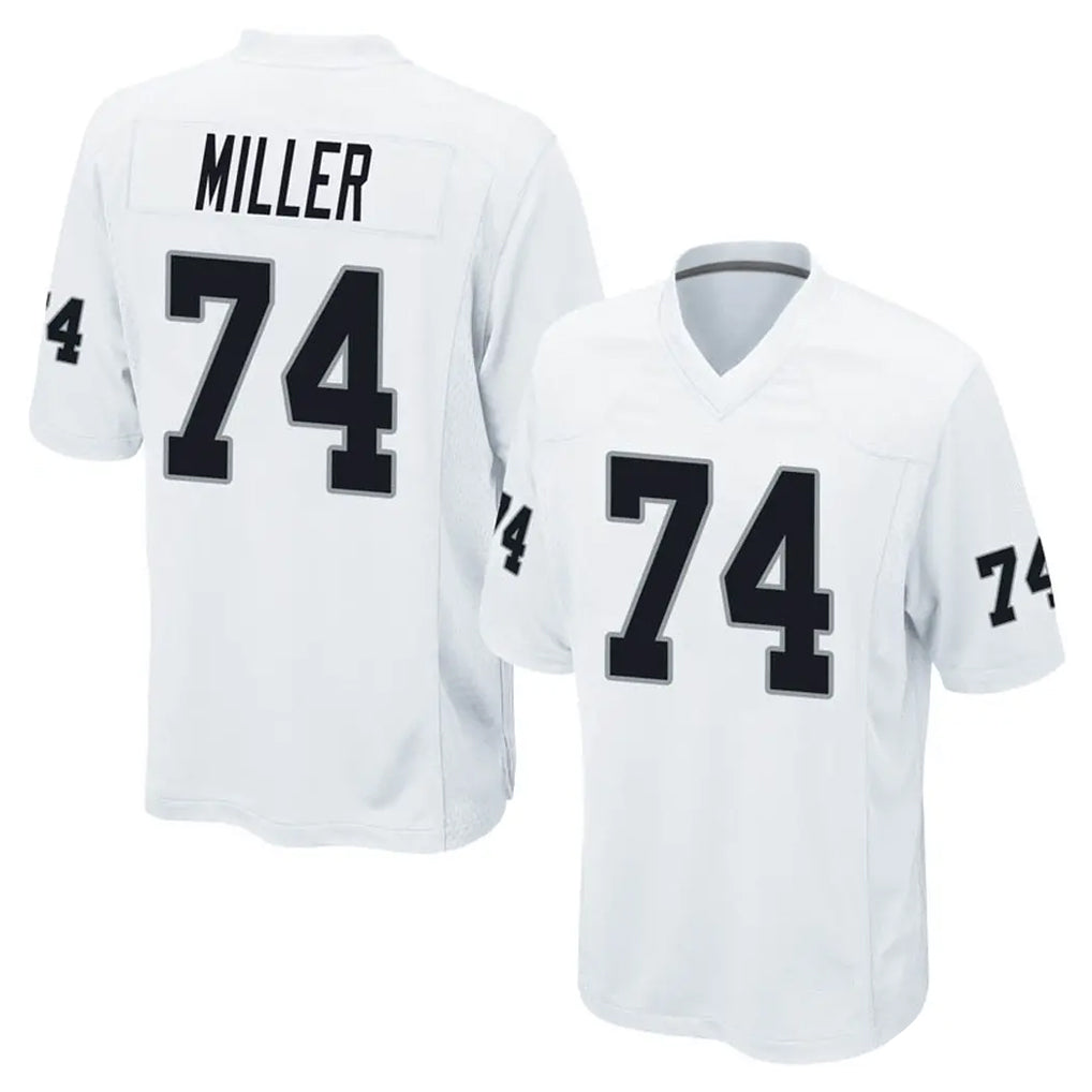 Yuxns LV.Raiders #74 Kolton Miller Player White Home Game Stitched Jerseys