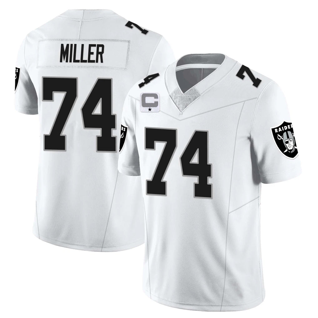 Yuxns LV.Raiders #74 Kolton Miller Player White Vapor Limited Elite Home Game Stitched Jerseys