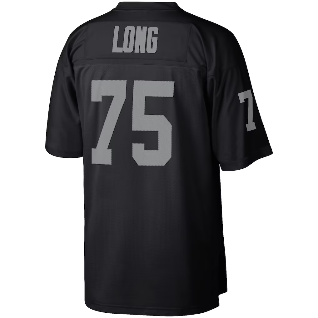 Yuxns  LV.Raiders #75 Howie Long Mitchell & Ness Black Retired Player Legacy Replica Stitched Jerseys
