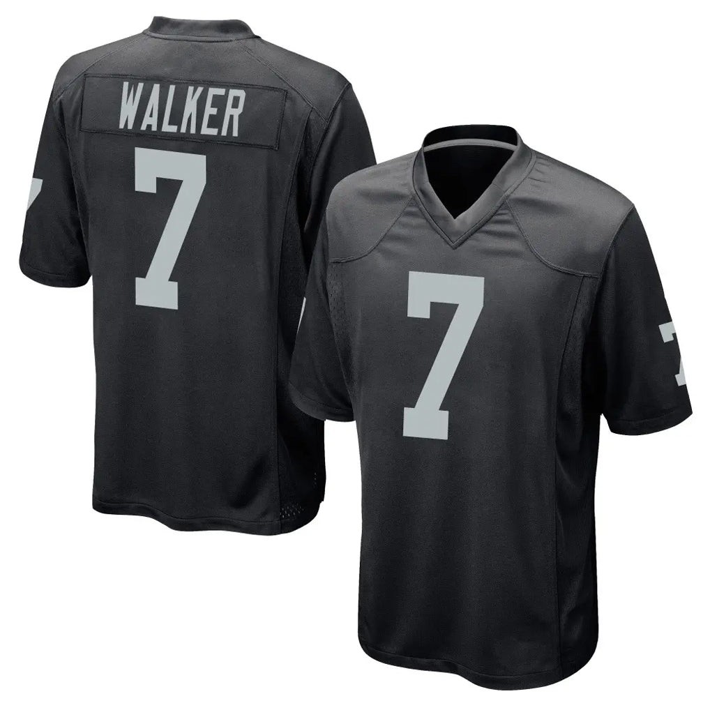 Yuxns LV.Raiders #7 Quay Walker Player Black Home Game Stitched Jerseys