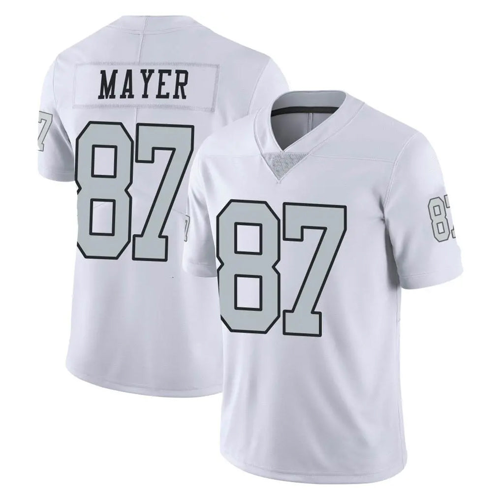 Yuxns LV.Raiders #87 Michael Mayer Player White Limited Color Rush Home Game Stitched Jerseys