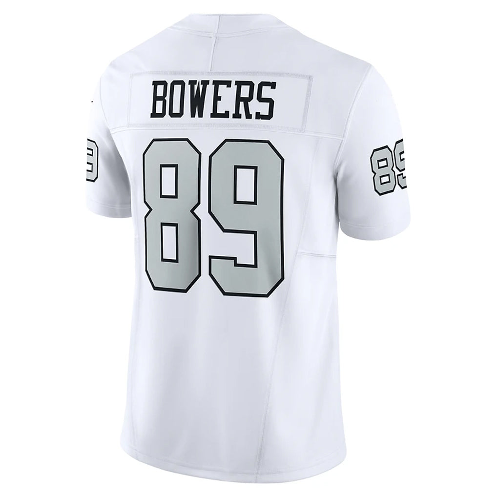 Yuxns LV.Raiders #89 Brock Bowers Player White Alternate Vapor F.U.S.E Limited Stitched Jerseys