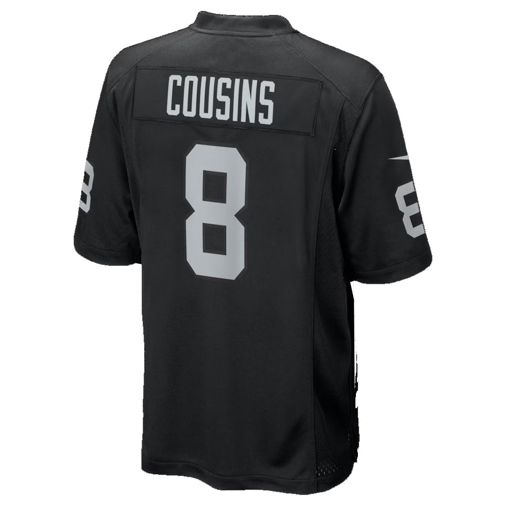Yuxns LV.Raiders #8 Kirk Cousins Black Team Game Stitched Jerseys