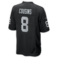 Yuxns LV.Raiders #8 Kirk Cousins Black Team Game Stitched Jerseys