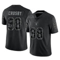 Yuxns LV.Raiders #98 Maxx Crosby Player Black Reflective Limited Game Stitched Jerseys