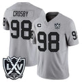 Yuxns LV.Raiders #98 Maxx Crosby Player Gray 2026 Vapor Limited Home Game Stitched Jerseys