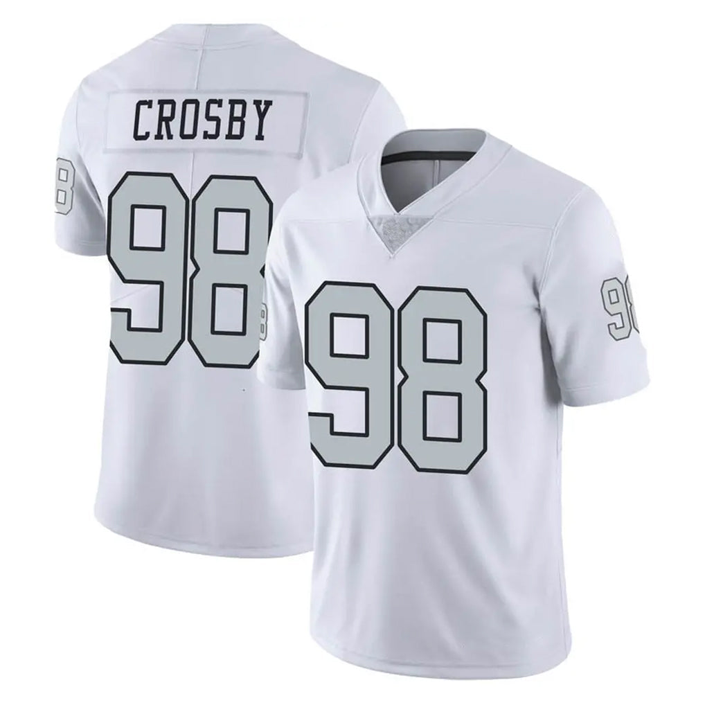 Yuxns LV.Raiders #98 Maxx Crosby Player White Limited Color Rush Home Game Stitched Jerseys