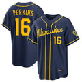 Yuxns M.Brewers #16 Blake Perkins Player Navy Home Stadium Game Stitched Jerseys