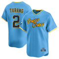 Yuxns M.Brewers #2 Brice Turang Player Light Blue City Connect Home Limited Stitched Jerseys