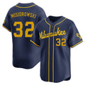 Yuxns M.Brewers #32 Jacob Misiorowski Player Navy Home Limited Stitched Jerseys
