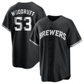 Yuxns M.Brewers #53 Brandon Woodruff Player Black Game Home Stitched Jerseys