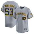 Yuxns M.Brewers #53 Brandon Woodruff Player Gray Home Limited Stitched Jerseys