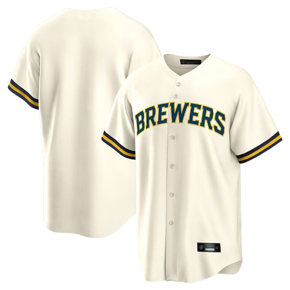 Yuxns M.Brewers ## Brewers Blank Player Cream Home Game Stitched Jerseys