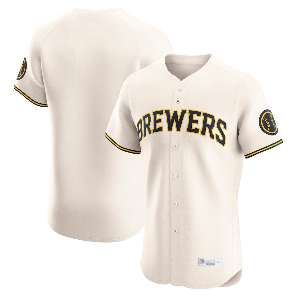 Yuxns M.Brewers ## Brewers Blank Player Cream Home Limited Elite Stitched Jerseys