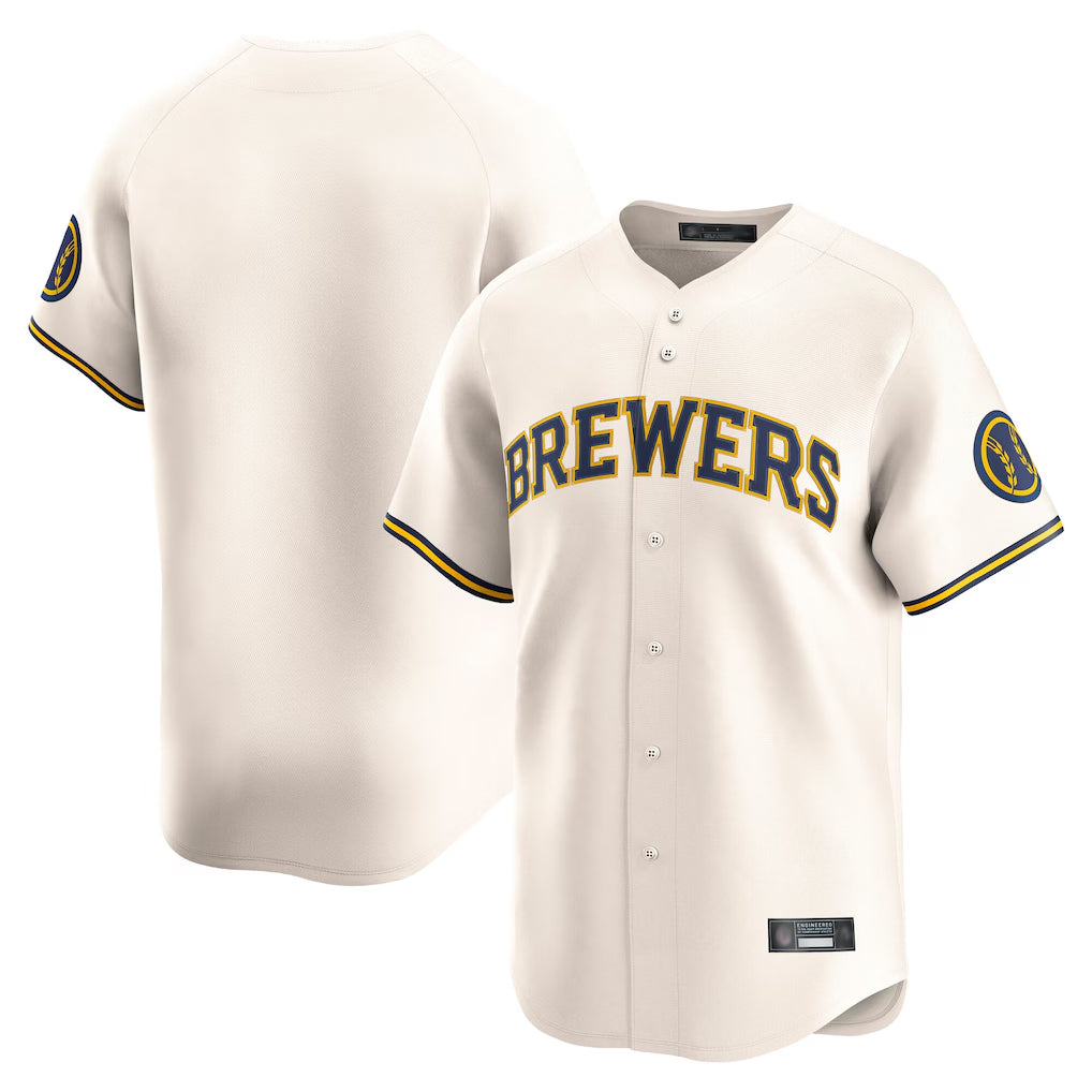 Yuxns M.Brewers ## Brewers Blank Player Cream Home Limited Game Stitched Jerseys