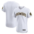 Yuxns M.Brewers ## Brewers Blank Player White Stripes Home Limited Elite Stitched Jerseys