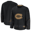 Yuxns M.Canadiens Black 2024 Military Appreciation Practice Jerseys