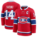 Yuxns M.Canadiens #14 Nick Suzuki Red Home Premium Jerseys