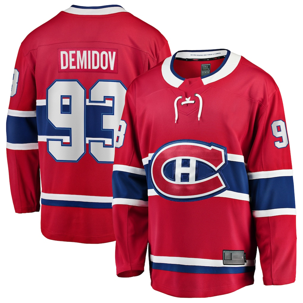 Yuxns M.Canadiens #93 Ivan Demidov Red Home Breakaway Jerseys